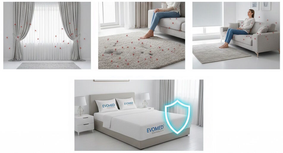 Yatağı Koruduk, Peki Ya Diğerleri? Evdeki Gizli Mite Depoları: Halılar ve Perdeler